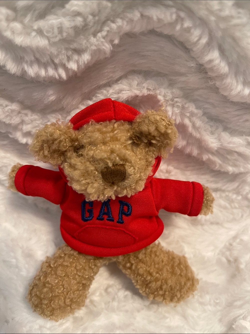 NWT GAP Red Hoodie Plush Bear Bag Charm - Picture 11 of 16